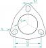 Powersprint Dreiecks Flanschdichtung 
für  Ø 45 - 55 mm