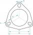 Powersprint Dreiecks Flanschdichtung 
für Ø 55 -70 mm