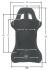 Beltenick Rennsitz RST 800 Vollschalensitz 
Größe XXL schwarz Carpet FIA 8855-1999 