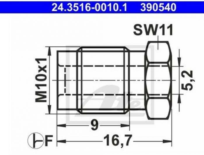 Einschraubnippel M10x1 Bördel F 
für 4,75mm Leitungssystem