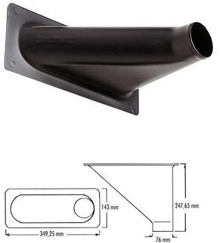 Rechteck-Lufteinlass Air Duct Offset groß