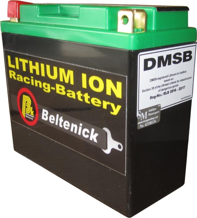 Beltenick Rennbatterie 12V 3,8AH - 220CCA LiFePo4
Lithium Ionen 1,1 kg   DMSB zertifiziert