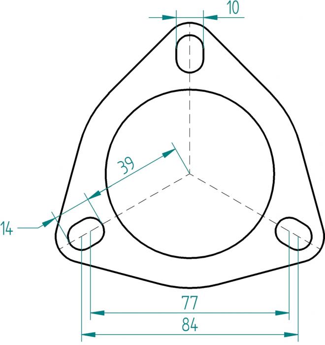 Powersprint Dreiecks Flanschdichtung 
für Ø 55 -70 mm