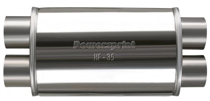 Powersprint Schalldämpfer HF-35 
oval doppelflutig Ø 50mm 470 mm Länge