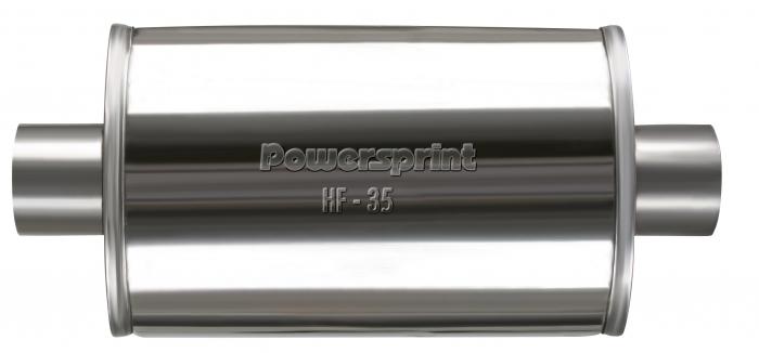 Powersprint Schalldämpfer HF-35 
oval einflutig Ø 55mm 470 mm Länge