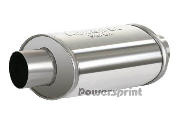 Powersprint Schalldämpfer Short Box 
oval Ø 60mm 370 mm Länge