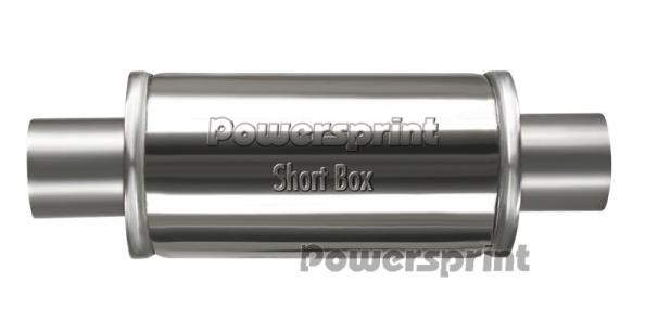 Powersprint Schalldämpfer Short Box 
rund Ø 63,5mm 370 mm Länge