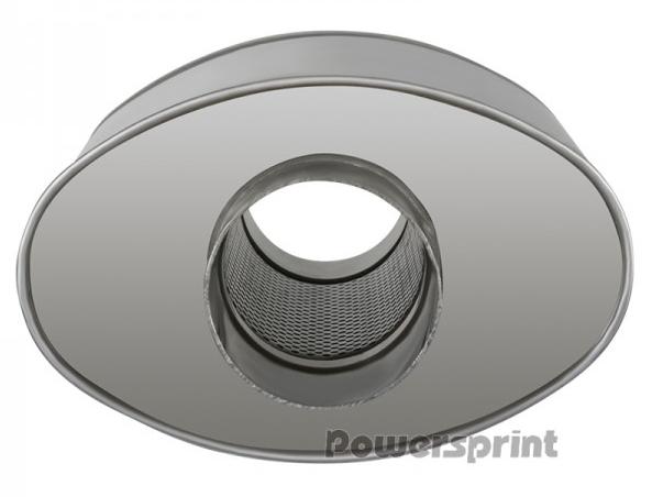 Powersprint Schalldämpfer Short Box 
oval Ø 63,5mm 370 mm Länge