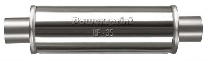 Powersprint Schalldämpfer HF-35 
oval einflutig Ø 65mm 470 mm Länge