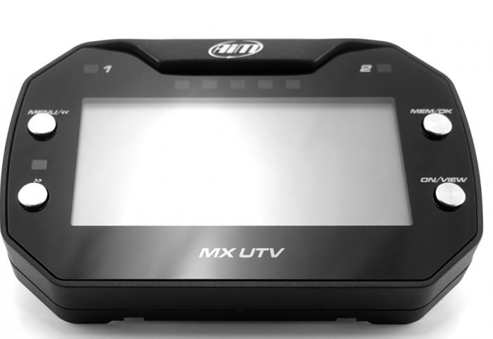 AIM MX UTV Datenlogger mit integriertem 
 GPS und CAN Anbindung Motorsteuergerät.
