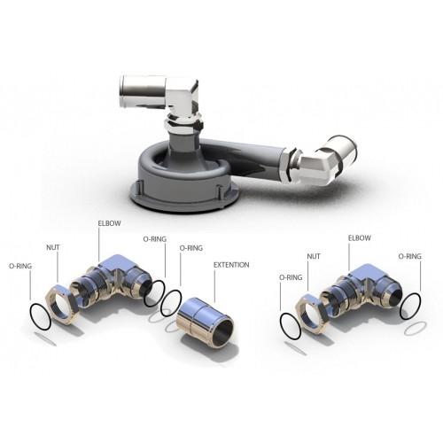 Aluminium Anschluss Adapter Davies Craig 
 passend für EWP90 & 115 und EWP150