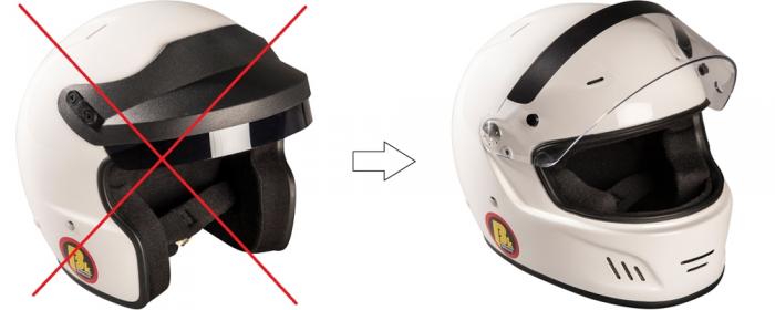 Aufpreis für Full Face Helm (für Komplettangebote) 
statt Open Face