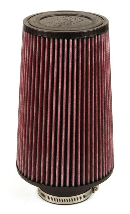 K&N Universalluftfilter, 76mm Flansch 
Konische Rundform 152x121 228lg