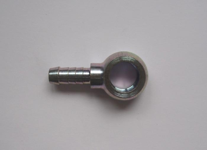 Stahl-Ringstück 8mm Schlauch 
Bohrung 14mm Durchmesser