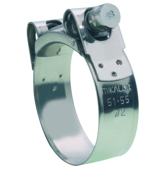 Mikalor Gelenkbolzenschelle Supra W2 Edelstahl aufklappbar
Spannbereich 63-68mm 20mm breit