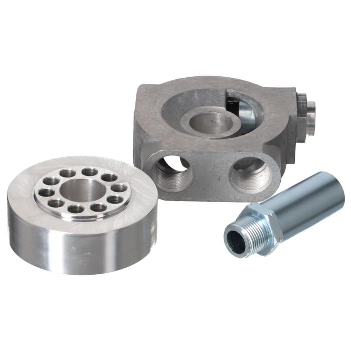 Mocal VW T5.2 Biturbo Kit mit M20x1,5 UNF Gewinde (CFCA) 
Adapterplatte incl. Abstandhalter & Mittelbolzen