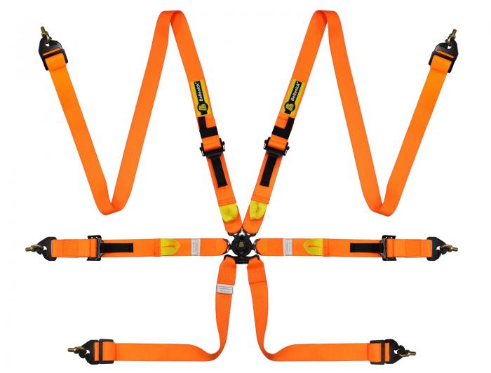 Beltenick 6-Punkt Gurt Tourenwagen (HANS) 
Neon Orange / Fluor Orange