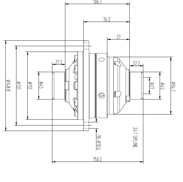 Blackline Schneckenradsperre FIAT (C510 Getriebe)
 Torsen System 