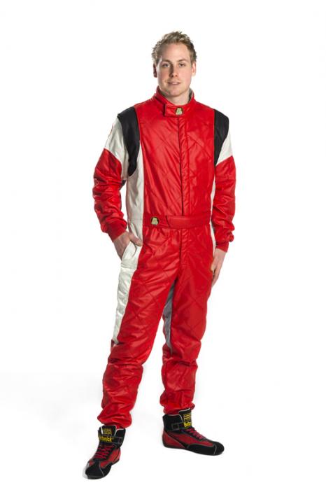 Rennoverall Beltenick LightningGr. L (50-52), rot-silber