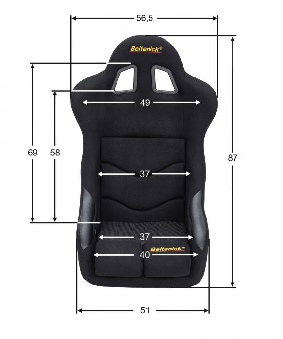 Sim Racing Sitz RST 3 Gaming Rohrrahmen 
schwarz, Stoff (Velvet)