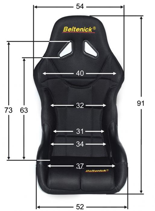 Beltenick Rennsitz RST 500 CFK  Größe M, schwarz
 - Homologation FIA 8855-1999