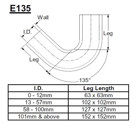 Samco Krümmer 135° D9,5mm 
 schwarz