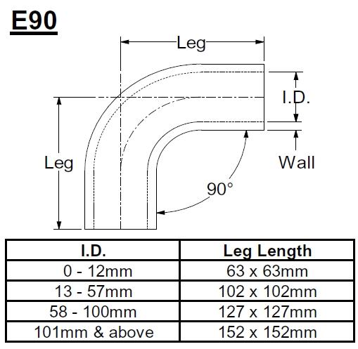 Samco Krümmer 90° D30 
 blau