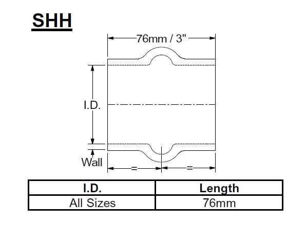 Samco Schlauch 100mm 
 mit Ausgleichswulst schwarz