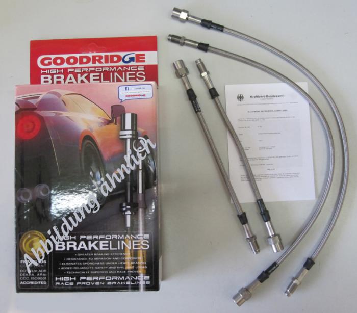 Goodridge Bremsschlauchsatz Ferrari Testarossa/ 
F512M   4-teilig mit ABE