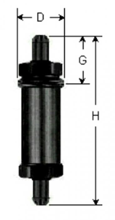 Be- und Entlüftungsventil - Inline-Ventil ( 6,5mm) 
Schlauchanschluss 6,5mm