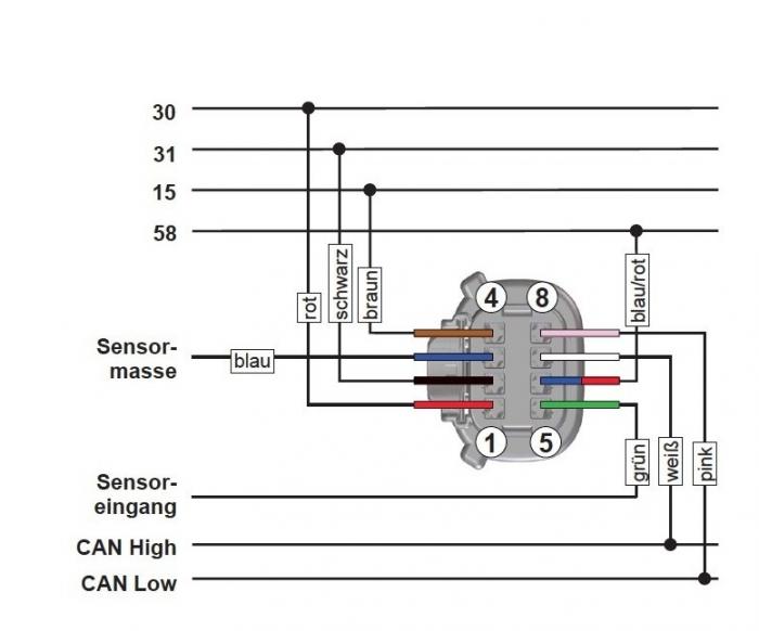 VDO Universal Anschlußkabel 8-polig Molex