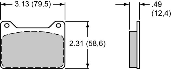 Wilwood Bremsklötze (4 Stück) PolyMatrix A 
Powerlite (7912)