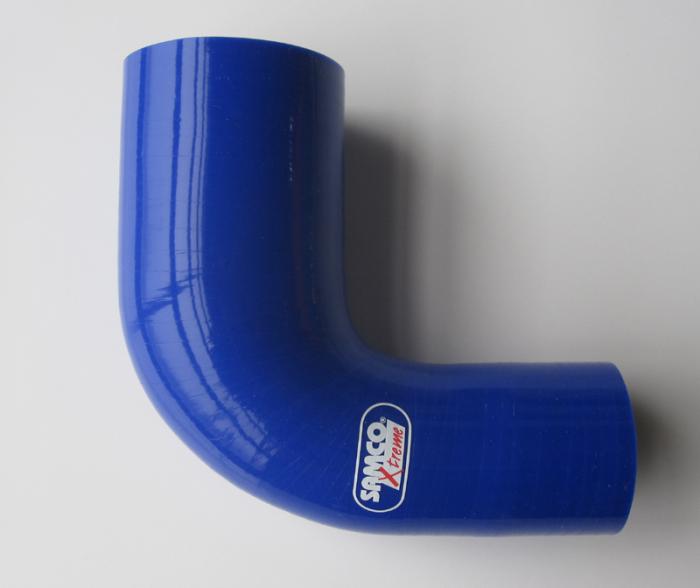Samco Xtreme Réducteur 90 ° 76-60 mm bleu reduzierbogen