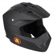 Beltenick FIA Cross Helm schwarz matt 
mit Hans Clips FIA 8859-2015 