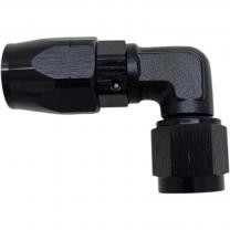 JIC Anschluss 06AN Blockwinkel 90° schwarz 
Dash 06 JIC  9/16-18 UNF
