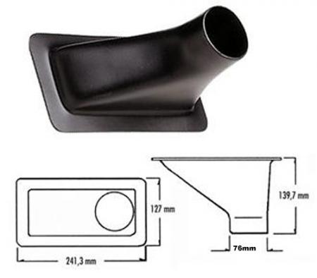 Rechteck-Lufteinlass  Air Duct  Offset klein 
Luftschlauchanschluss: 76 mm