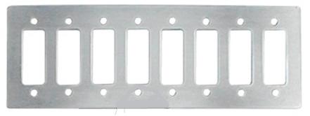Sicherungsleiste / Einbaublende 
 8-fach Aluminium silber