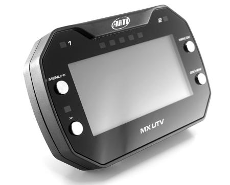 AIM MX UTV Datenlogger mit integriertem 
 GPS und CAN Anbindung Motorsteuergerät.