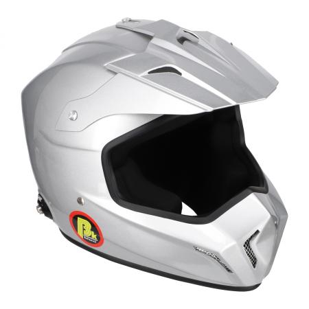 Beltenick FIA Cross Helm silber
mit Hans Clips