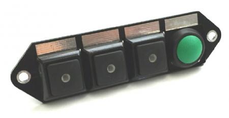 Schaltleiste blank für Cartek Power Distribution Module 
 CARTEK PDM Switch Panel 4W (black + START, plain)
