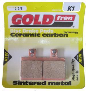 Bremsbeläge Gold fren (Grimeca 2-kolben) 
Typ 038 (2-Kolben) Material K1