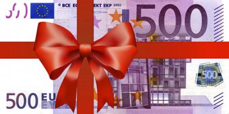 Geschenkgutschein 
Gutscheinwert: 500.- €