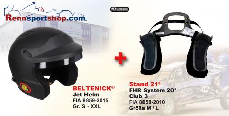 Hans Komplettangebot Open Face
Helm schwarz: Gr. XL, Hans Club 3: Gr. M (Kragenweite bis 44 cm)