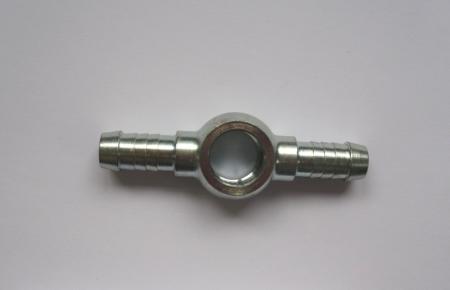 Stahl-Doppelringstück 10mm Schlauch 
Bohrung 14mm Durchmesser