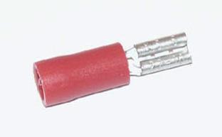 Flachsteckerhülse rot 4.3mm 
0,5-1,0 mm²