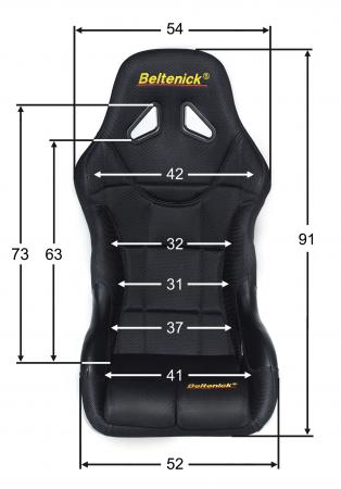 Beltenick Rennsitz RST 500 CFK  Größe L, schwarz
 - Homologation FIA 8855-1999