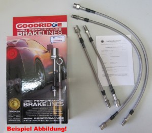 Goodridge Bremsschlauchsatz Lotus Esprit S1/S2 
4- teilig mit ABE