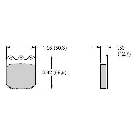 Wilwood Bremsklötze (4 Stück) Smart Pad BP10 
für Dynapro 2piston (6812)