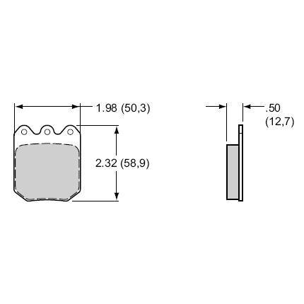 Wilwood Bremsklötze (4 Stück) Polymatrix A 
für Dynapro 2piston (6812)