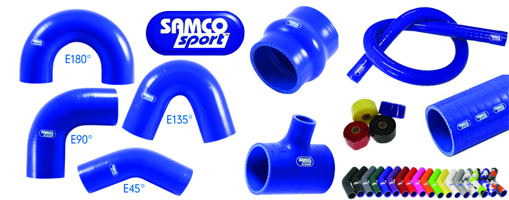 Samco Sport Silikon 90° Reduzierkrümmer 35-30mm blau 